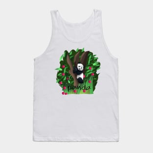 cute panda climbing tree Tank Top